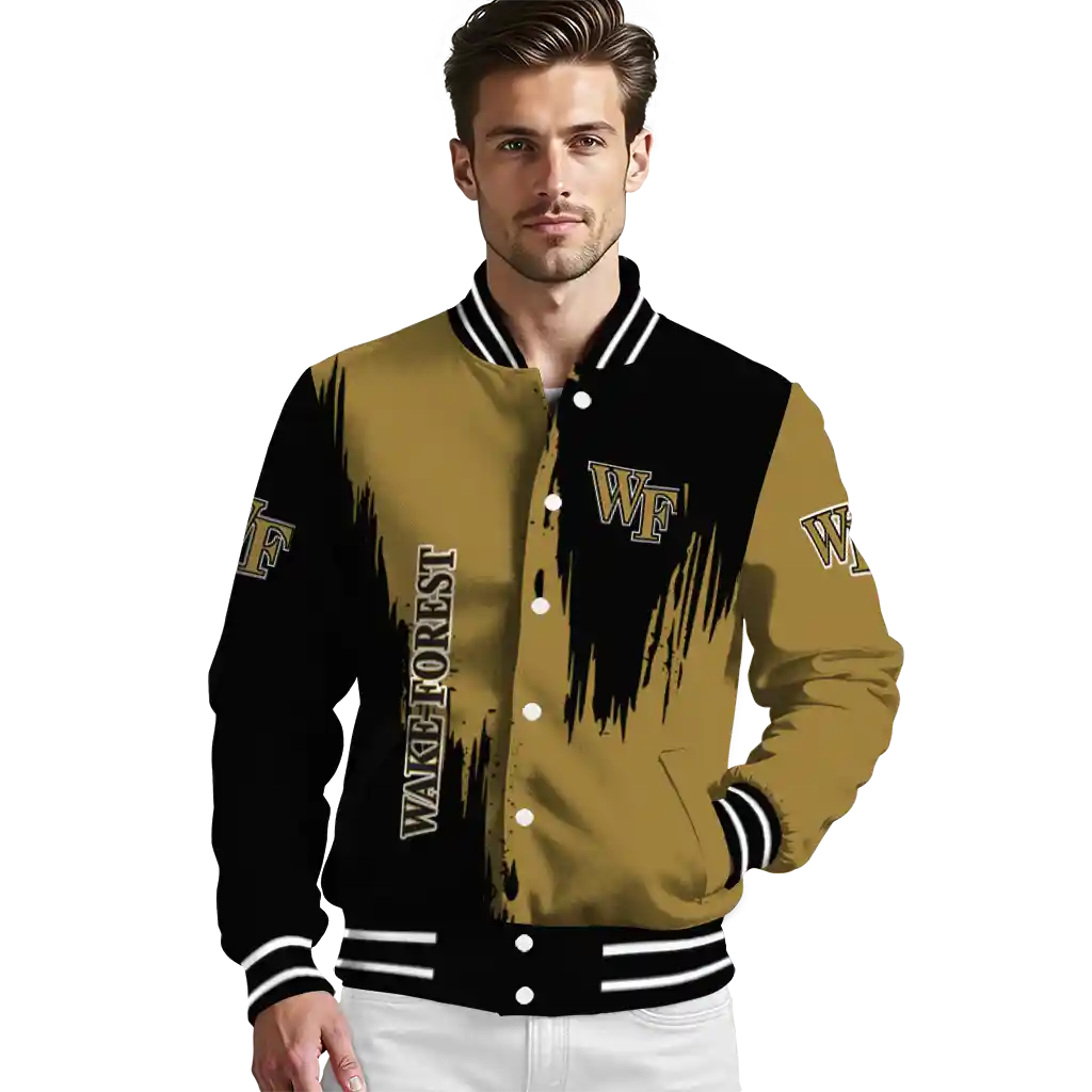 wake forest demon deacons urban mark gold varsity jacket high quality wake forest demon deacons urban mark gold varsity jacket high quality