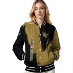 wake forest demon deacons urban mark gold varsity jacket best selling