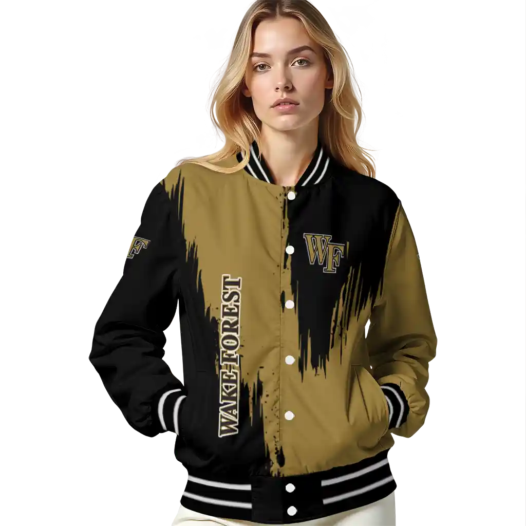 wake forest demon deacons urban mark gold varsity jacket latest model wake forest demon deacons urban mark gold varsity jacket latest model