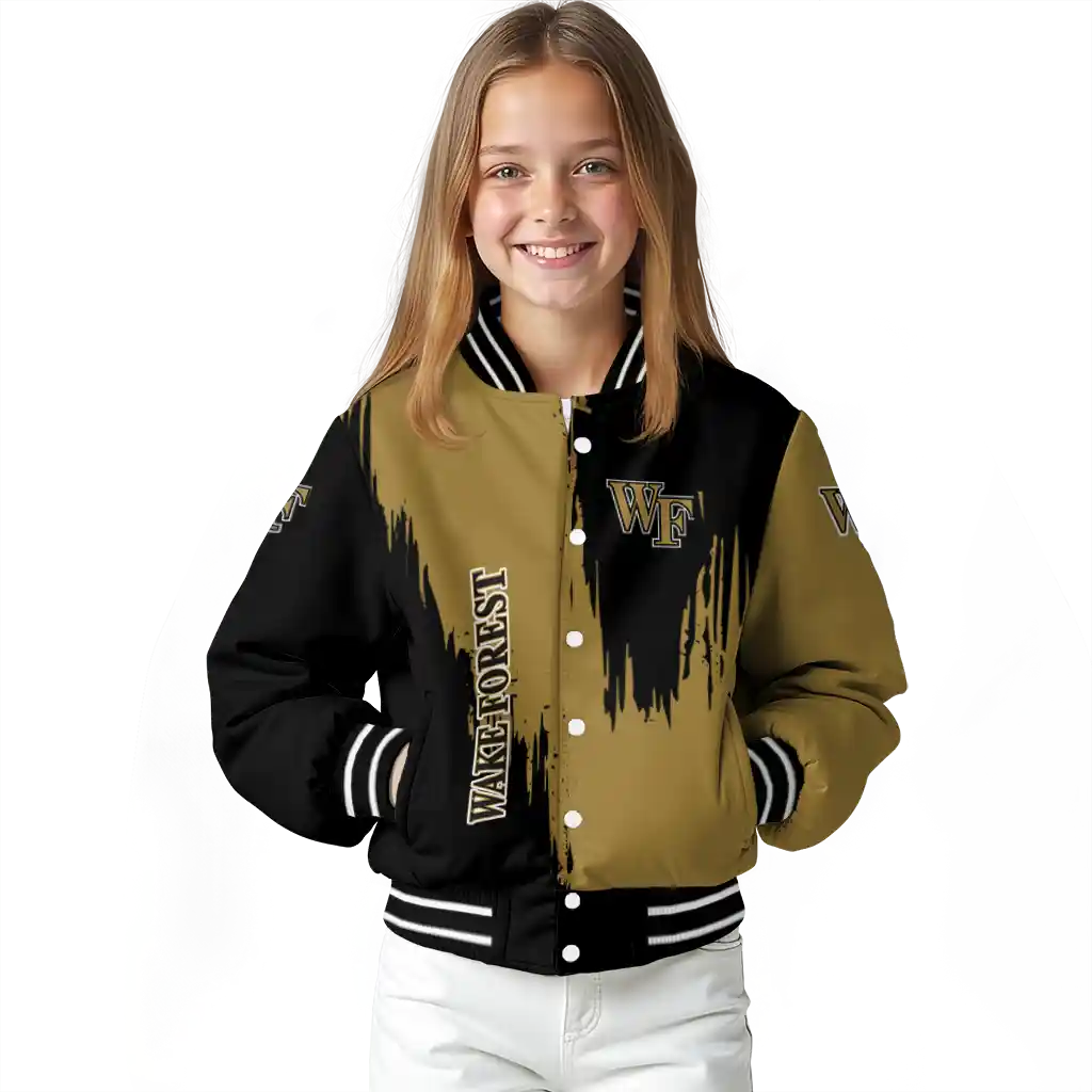 wake forest demon deacons urban mark gold varsity jacket top rated wake forest demon deacons urban mark gold varsity jacket top rated