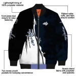 washington capitals distressed slash blue black bomber jacket best selling