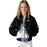 washington capitals distressed slash blue black bomber jacket best selling