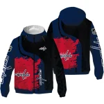 washington capitals hex grid texture blue black windbreaker jacket best selling