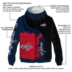 washington capitals hex grid texture blue black windbreaker jacket best selling