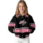 washington capitals pink ribbon black pink varsity jacket best selling