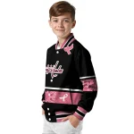 washington capitals pink ribbon black pink varsity jacket best selling