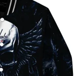 washington capitals skull bite blue black varsity jacket best selling