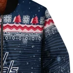 washington capitals snowy pines blue bomber jacket best selling