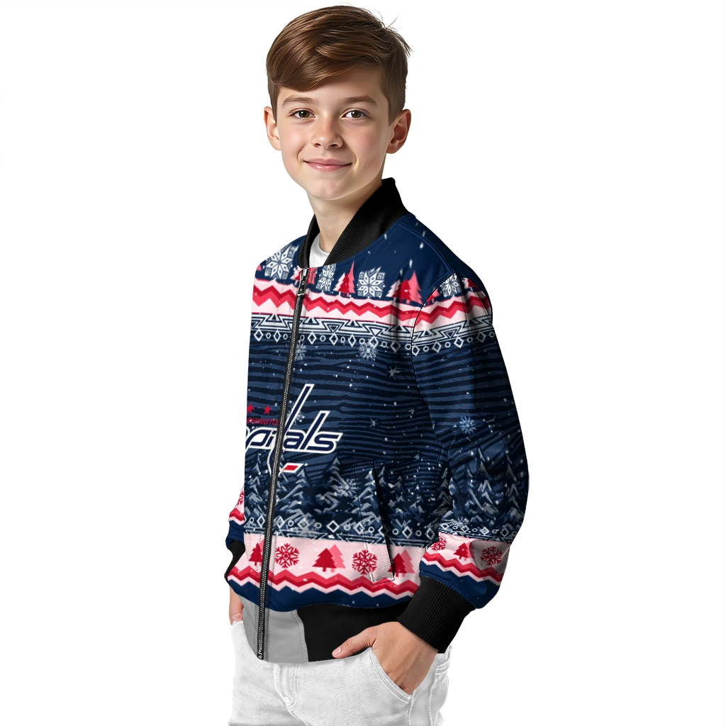 washington capitals snowy pines blue bomber jacket trendy washington capitals snowy pines blue bomber jacket trendy