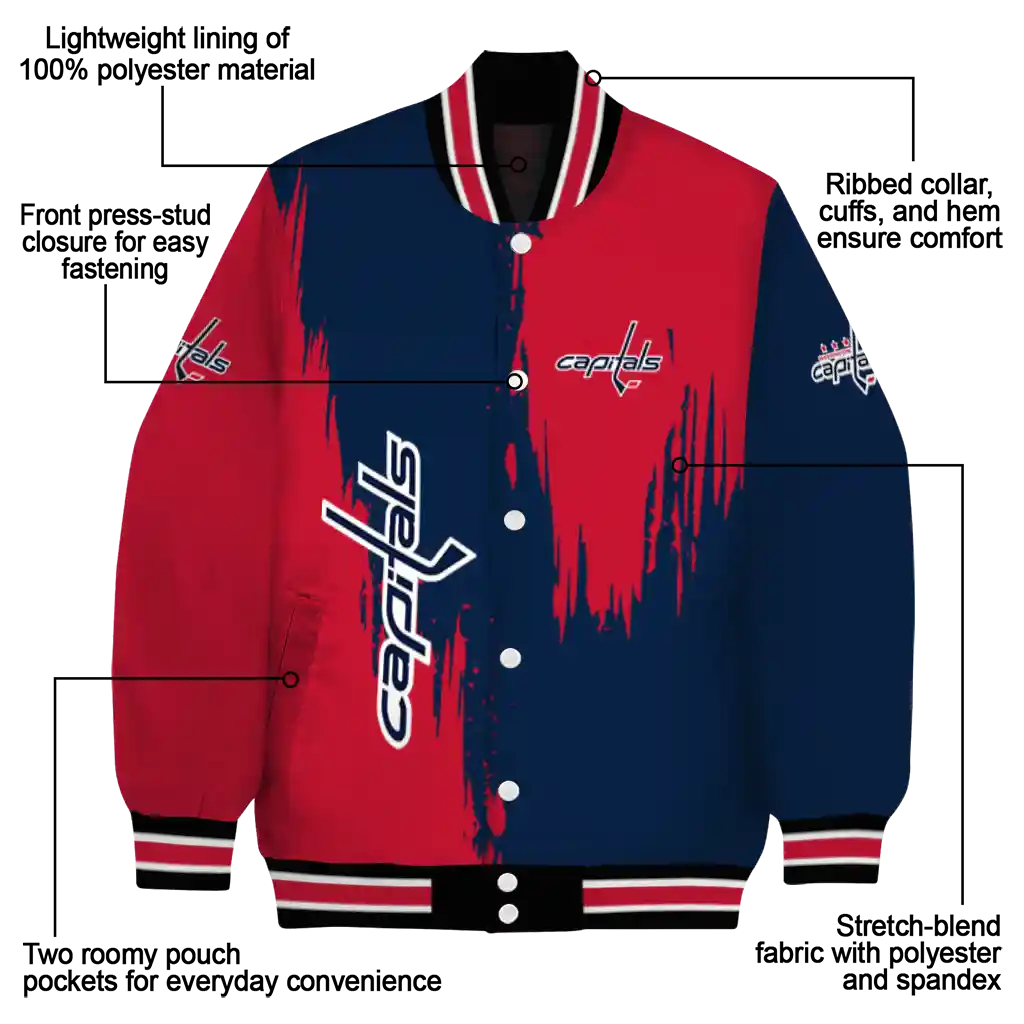 washington capitals urban mark blue varsity jacket new arrival washington capitals urban mark blue varsity jacket new arrival