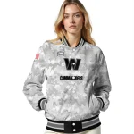 washington commanders gray camouflage gray varsity jacket best selling