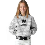 washington commanders gray camouflage gray varsity jacket best selling