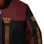 washington commanders intricate skull burgundy black bomber jacket best selling
