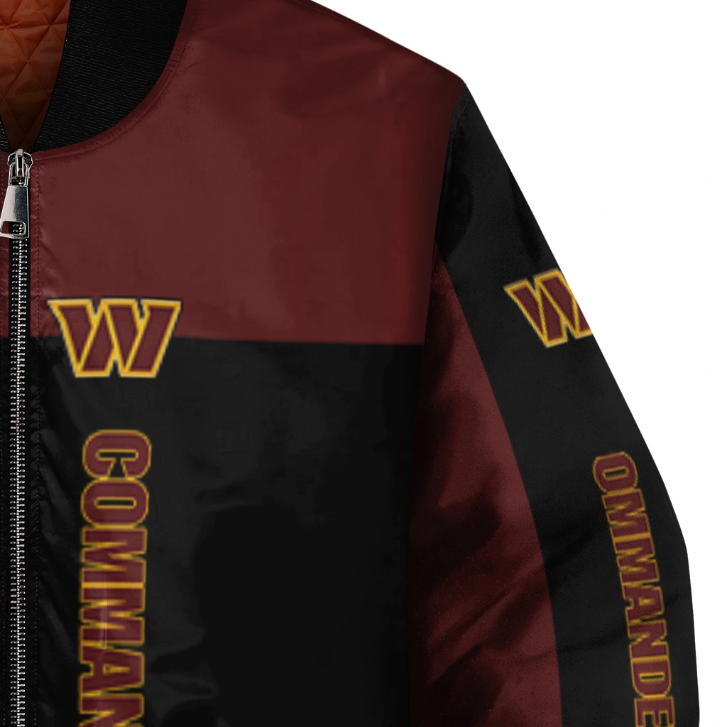 washington commanders intricate skull burgundy black bomber jacket premium grade washington commanders intricate skull burgundy black bomber jacket premium grade