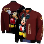 washington commanders mickey mouse burgundy bomber jacket best selling