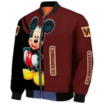 washington commanders mickey mouse burgundy bomber jacket best selling