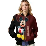 washington commanders mickey mouse burgundy bomber jacket best selling
