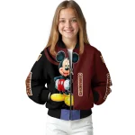 washington commanders mickey mouse burgundy bomber jacket best selling
