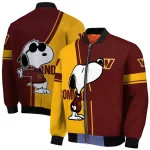 washington commanders snoopy attitude burgundy bomber jacket best selling