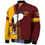 washington commanders snoopy attitude burgundy bomber jacket best selling