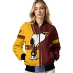 washington commanders snoopy attitude burgundy bomber jacket best selling