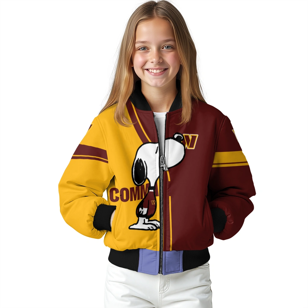 washington commanders snoopy attitude burgundy bomber jacket top rated washington commanders snoopy attitude burgundy bomber jacket top rated