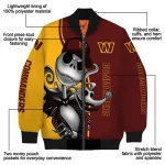 washington commanders spooky grin burgundy bomber jacket best selling