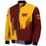 washington commanders urban mark burgundy bomber jacket best selling