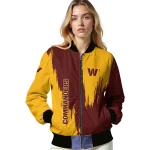 washington commanders urban mark burgundy bomber jacket best selling