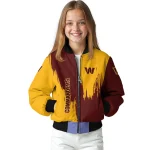 washington commanders urban mark burgundy bomber jacket best selling