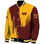 washington commanders urban mark burgundy varsity jacket best selling
