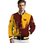 washington commanders urban mark burgundy varsity jacket best selling