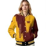 washington commanders urban mark burgundy varsity jacket best selling