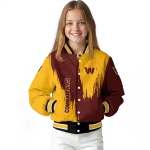 washington commanders urban mark burgundy varsity jacket best selling