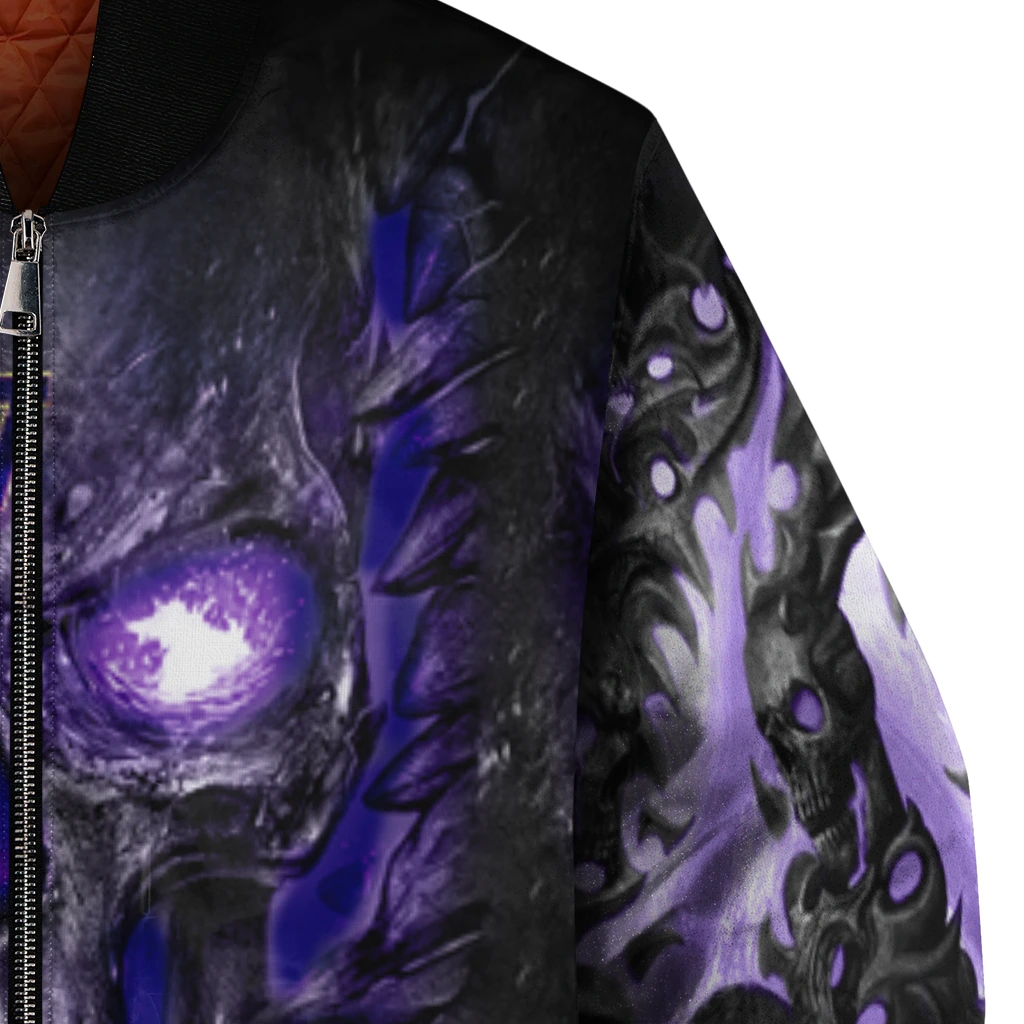 washington huskies inferno skull purple black bomber jacket premium grade washington huskies inferno skull purple black bomber jacket premium grade