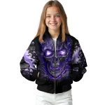 washington huskies inferno skull purple black bomber jacket best selling