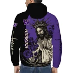 washington huskies jesus roses purple black windbreaker jacket best selling