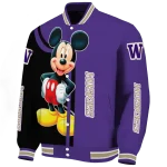 washington huskies mickey mouse purple varsity jacket best selling