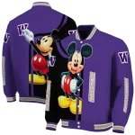 washington huskies mickey mouse purple varsity jacket best selling
