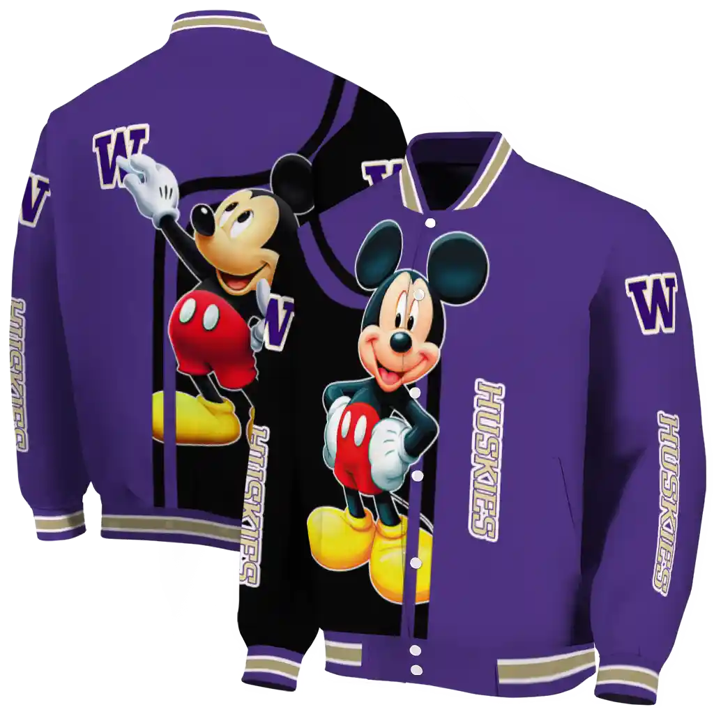 washington huskies mickey mouse purple varsity jacket fashion forward washington huskies mickey mouse purple varsity jacket fashion forward