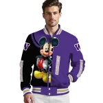 washington huskies mickey mouse purple varsity jacket best selling