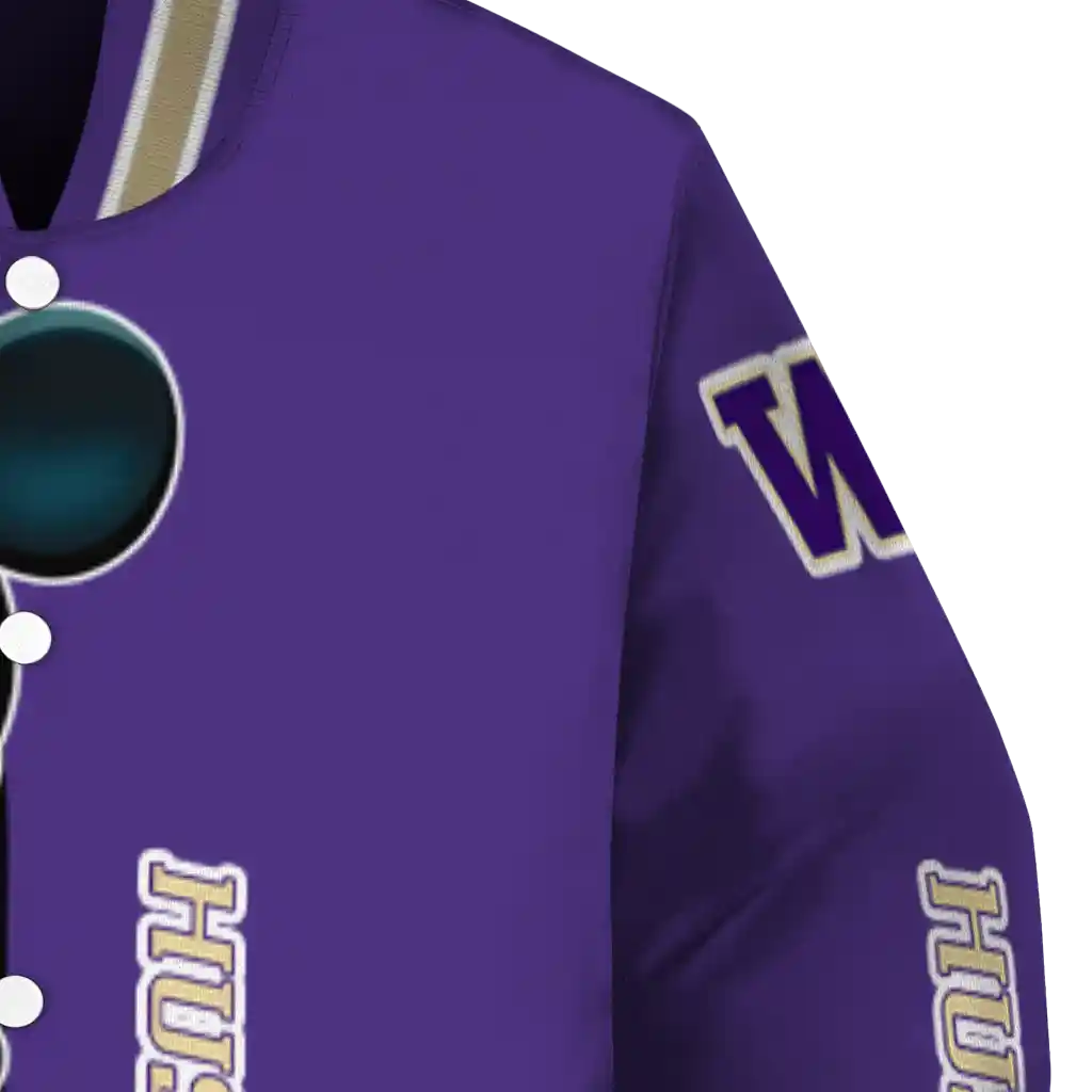 washington huskies mickey mouse purple varsity jacket premium grade washington huskies mickey mouse purple varsity jacket premium grade