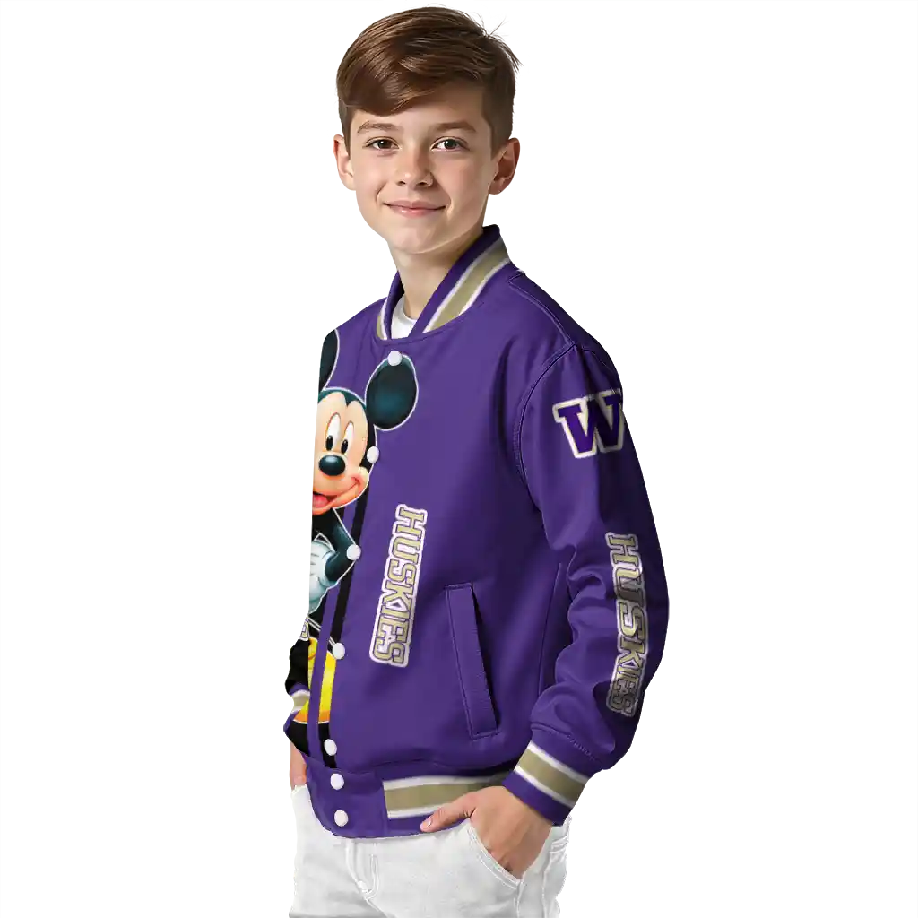 washington huskies mickey mouse purple varsity jacket trendy washington huskies mickey mouse purple varsity jacket trendy