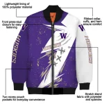 washington huskies ripped bolt purple white bomber jacket best selling