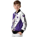 washington huskies ripped bolt purple white bomber jacket best selling