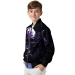 washington huskies skull bite purple black bomber jacket best selling
