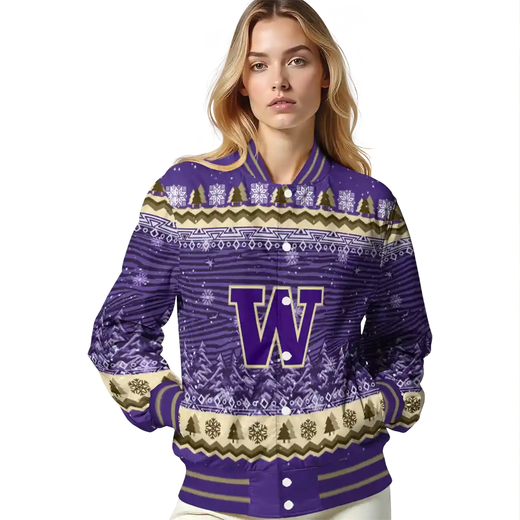 washington huskies snowy pines purple varsity jacket latest model washington huskies snowy pines purple varsity jacket latest model