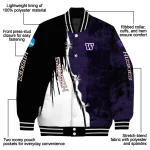 washington huskies torn texture print purple black varsity jacket best selling