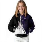 washington huskies torn texture print purple black varsity jacket best selling