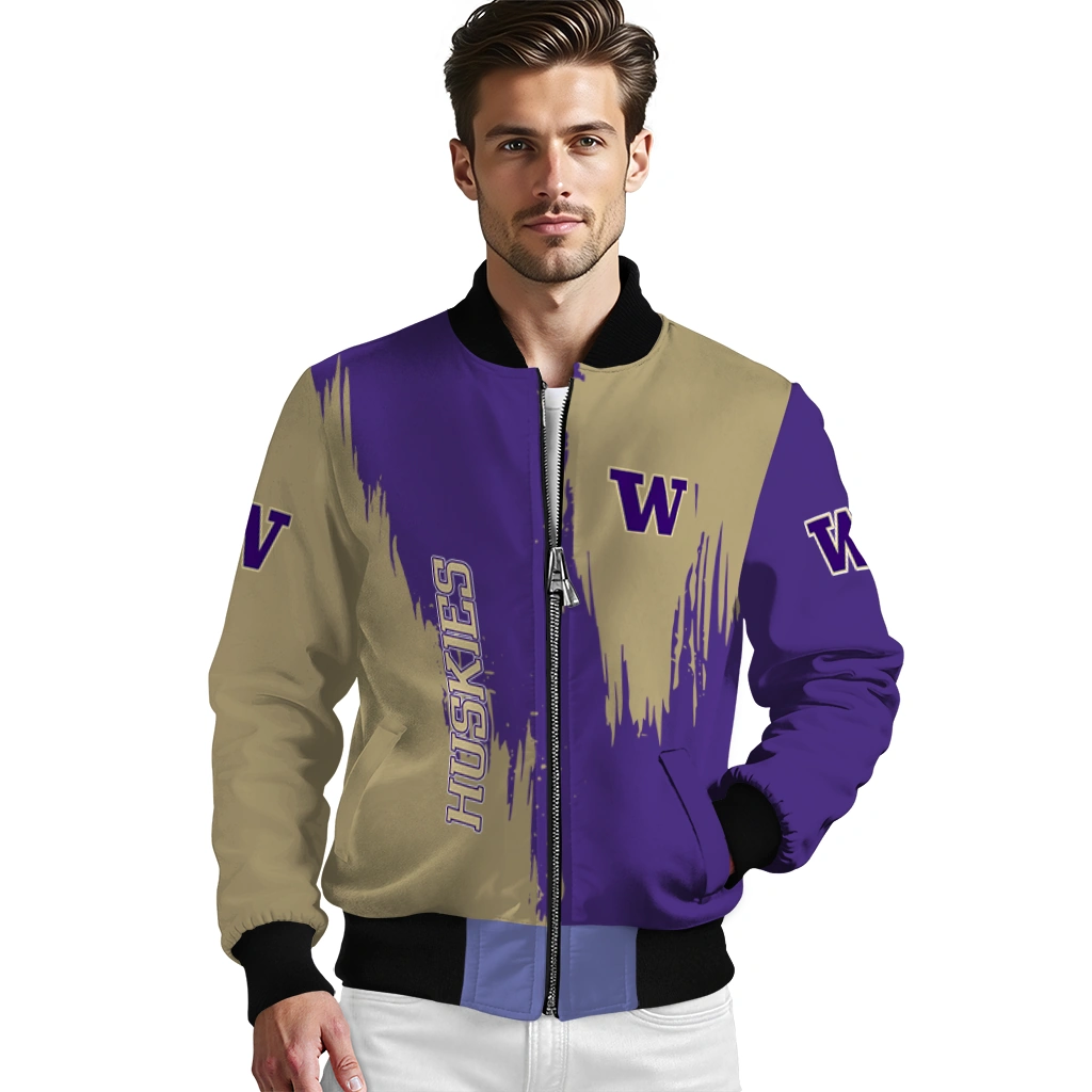 washington huskies urban mark purple bomber jacket high quality washington huskies urban mark purple bomber jacket high quality